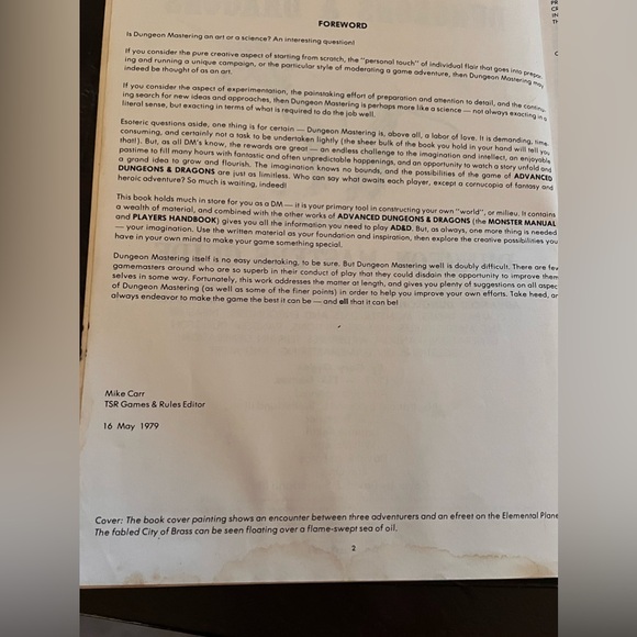 Advanced D&D TSR 1979 Dungeon Masters Guide 1st Revised Edition Hardcover - Picture 12 of 15